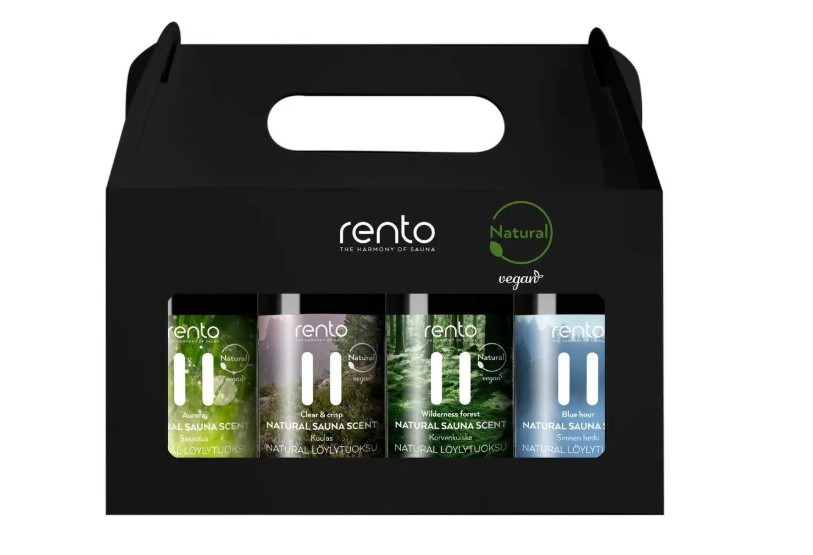 Подарунковий набір ароматизаторів Rento 4х100 мл для лазні та сауни, фото 1
