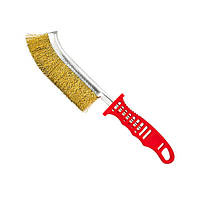 Щітка для металу (сталевий дріт із латунним покриттям, пластикова ручка) TOPTUL NBCB0326