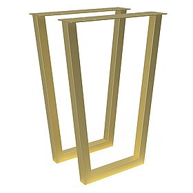 Комплект опор для столу з металу 500×100 мм, H 730 мм 2 шт Золото