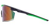 Окуляри захисні Pyramex PMXSPEC (green mirror) Anti-Fog, синьо-зелені дзеркальні лінзи в чорно-зеленій оправі, фото 6