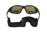 Окуляри поляризаційні BluWater Hydro Polarized (G-Tech™ blue) Anti-Fog, дзеркальні сині в чорній оправі, фото 6