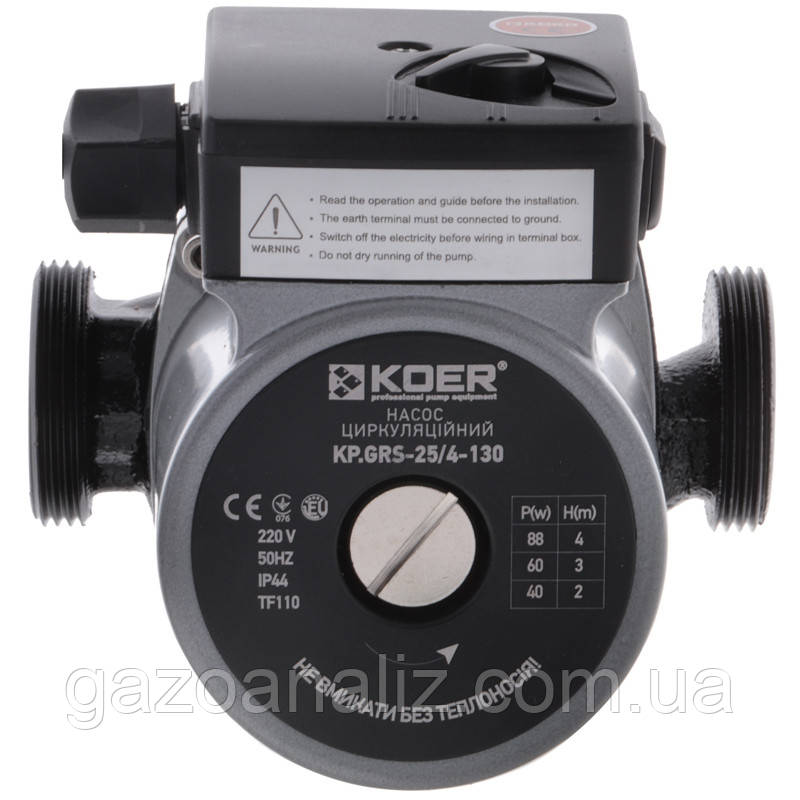 Насос циркуляційний Koer KP.GRS-25/4-130 (з кабелем з гайками) (KP0250)