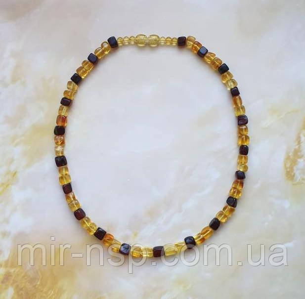 Намисто 100% натуральний бурштин 13г довжина 45 см, фото 1