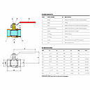Кран кульовий для води Bonomi TAMIGI DN 2" (ВВ) латунний (Італія) 76000113R, фото 5