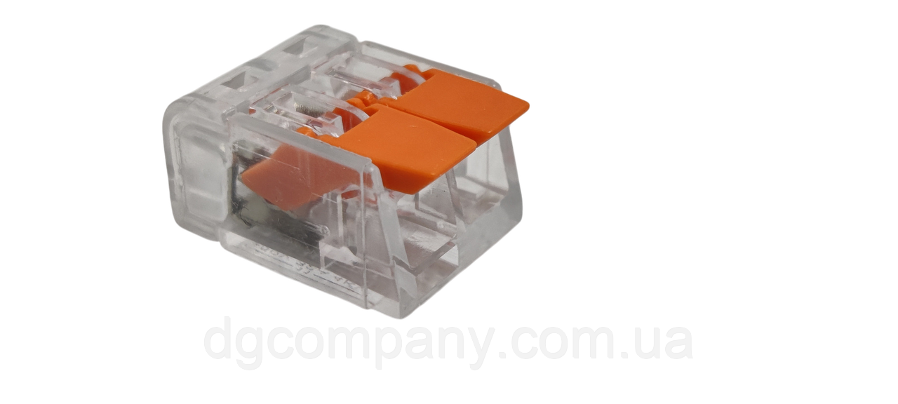 Клемa швидкого монтажу на 2 контакти прозора TCom, фото 1