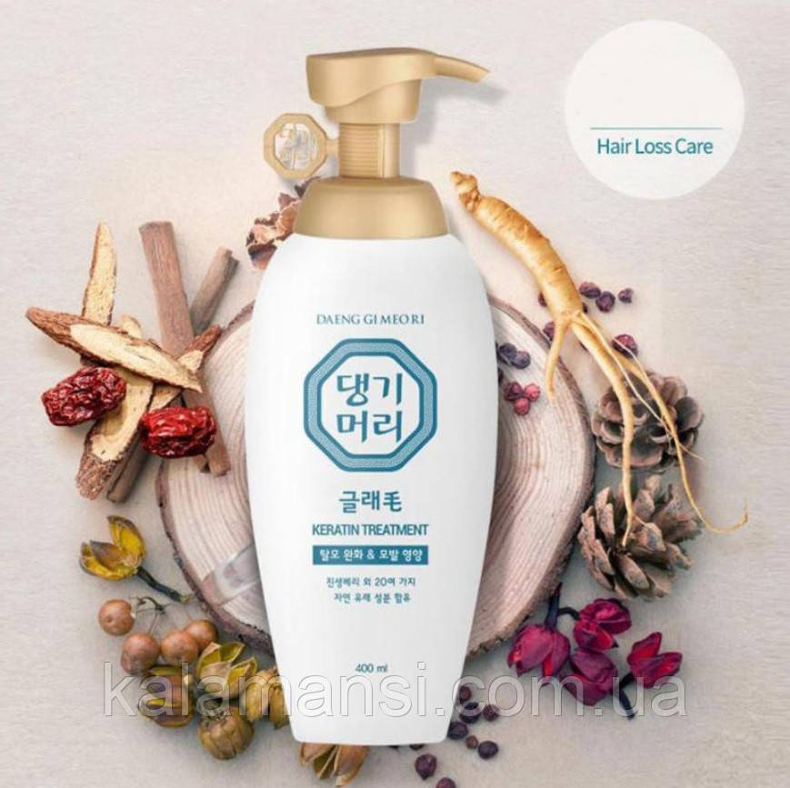Зволожуючий кондиціонер для об'єму волосся Daeng Gi Meo Ri Glamo Keratin Treatment 400 мл