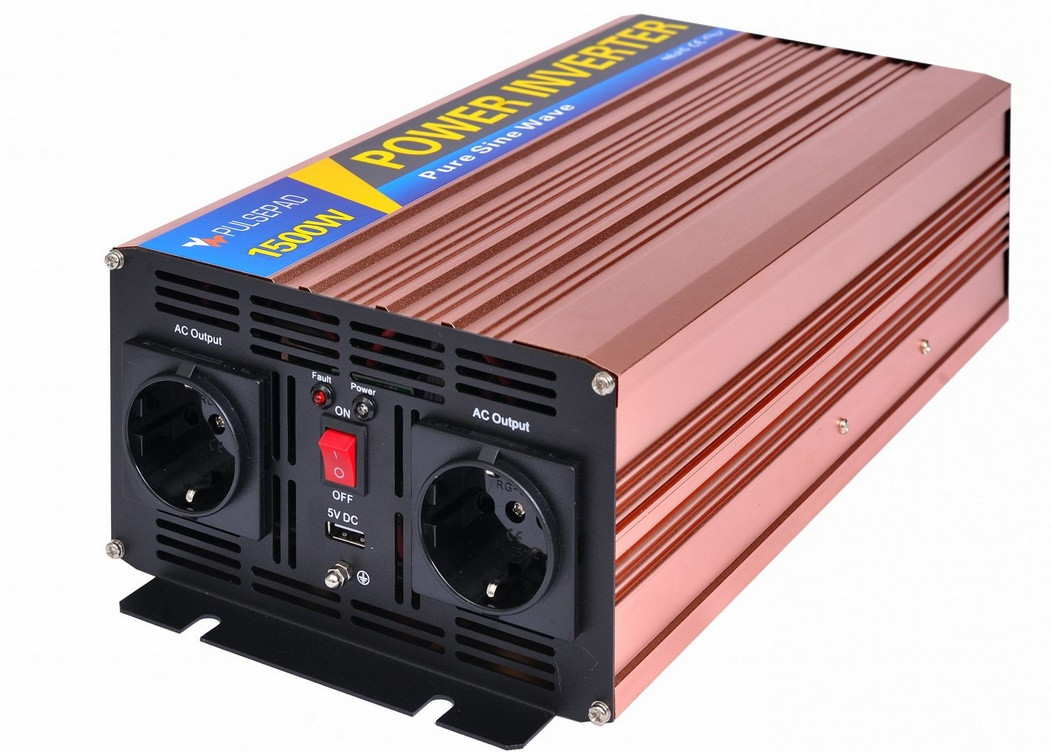 Інвертор Pulsepad PSW-1500 12V 1500W PURE SINE WAVE  Максимальна потужність, Вт: 3000, фото 1