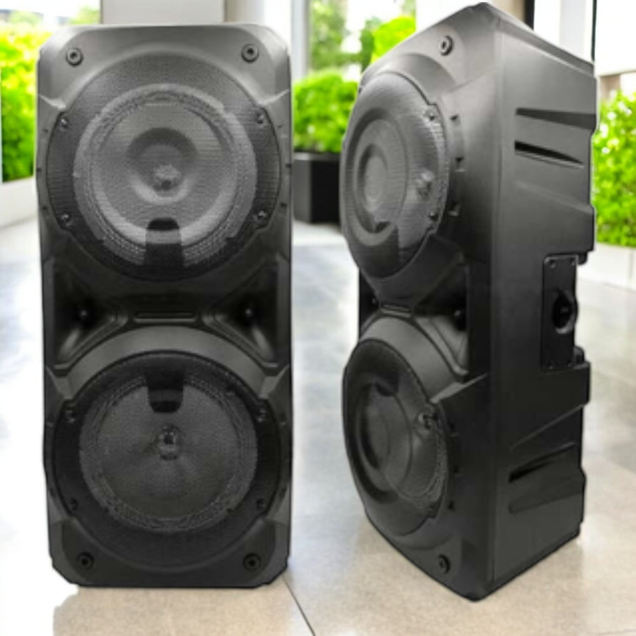 Потужна Bluetooth колонка ZQS з LED-підсвіткою та мікрофоном для караоке Акустична система
