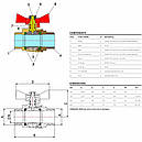 Кран кульовий для води Bonomi TAMIGI DN 1/2" (зовнішня різьба) латунний (Італія) 76470004R, фото 4