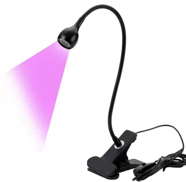 УФ лампа гнучка для сушки нігтів гелів на прищіпці Tulip Clip-on UV USB Jw, фото 1