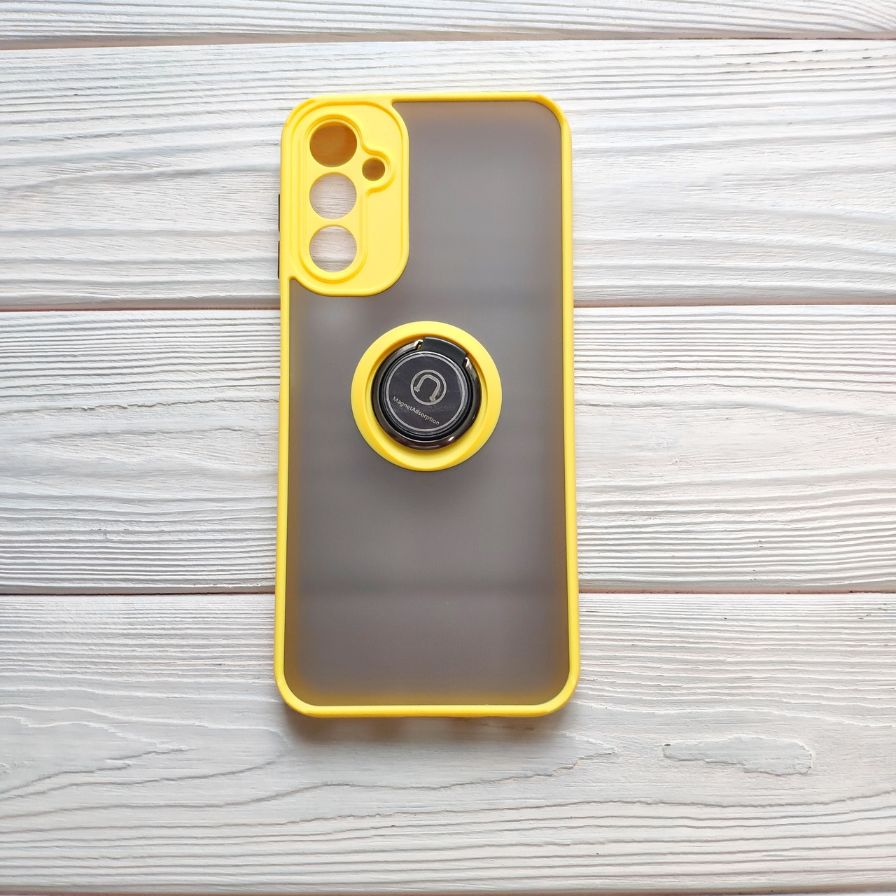 Чохол Armor Ring для Samsung Galaxy A15/A155 протиударний з кільцем Жовтий