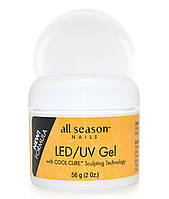 Полігель (56 г.) All Season LED/UV для моделювання, зміцнення та нарощування нігтів Clear (прозорий)
