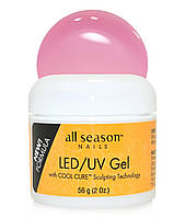 Полігель (56 г.) All Season LED/UV для моделювання, зміцнення та нарощування нігтів Light pink (прозоро-рожевий)