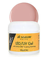 Полігель (56 г.) All Season LED/UV для моделювання, зміцнення та нарощування нігтів Yellowish