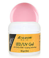 Полігель (56 г.) All Season LED/UV для моделювання, зміцнення та нарощування нігтів Yellowish 2