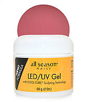 Полігель (56 г.) All Season LED/UV для моделювання, зміцнення та нарощування нігтів Yellowish 1