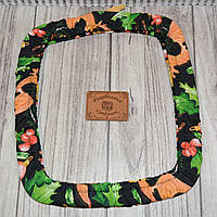 Чохол для квадратних п'ялець Nurge №4 (250*280 мм) Різдвяний на чорному