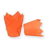 Тартолетка для кексів"Тюльпан Помаранчевий" (50*75/100) (100шт)/ТЛ-175/ (1 уп.), фото 3