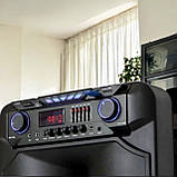 Акустична колонка з мікрофоном Колонка акумуляторна з підсвіткою SkySound Акустична система SS, фото 8