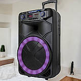 Акустична колонка з мікрофоном Колонка акумуляторна з підсвіткою SkySound Акустична система SS, фото 3