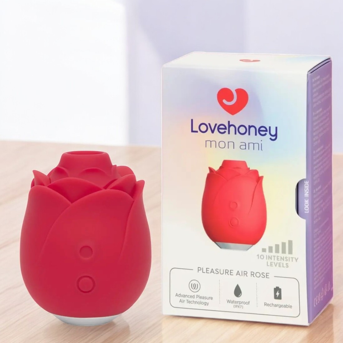 Вакуумний стимулятор клітора Lovehoney Mon Ami троянда для жінок з 10 рівнями інтенсивності