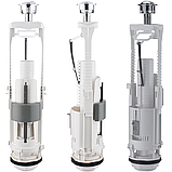 Зливний механізм для бачка унітазу двокнопковий 3/6 л універсальний SIAMP Brio 573 з регулюванням по висоті, фото 4