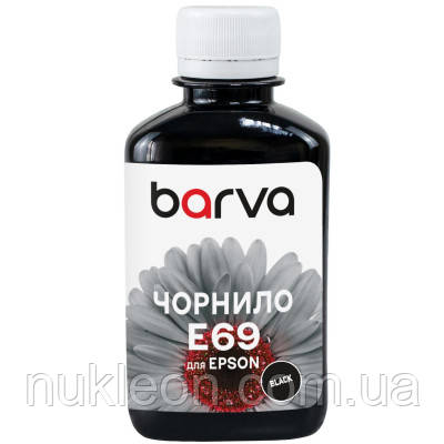 Популярний! Чорнило Barva Epson T69, 180 мл, Pigm, Black (E69-940) - Краща якість тільки на Nukleon.com.ua