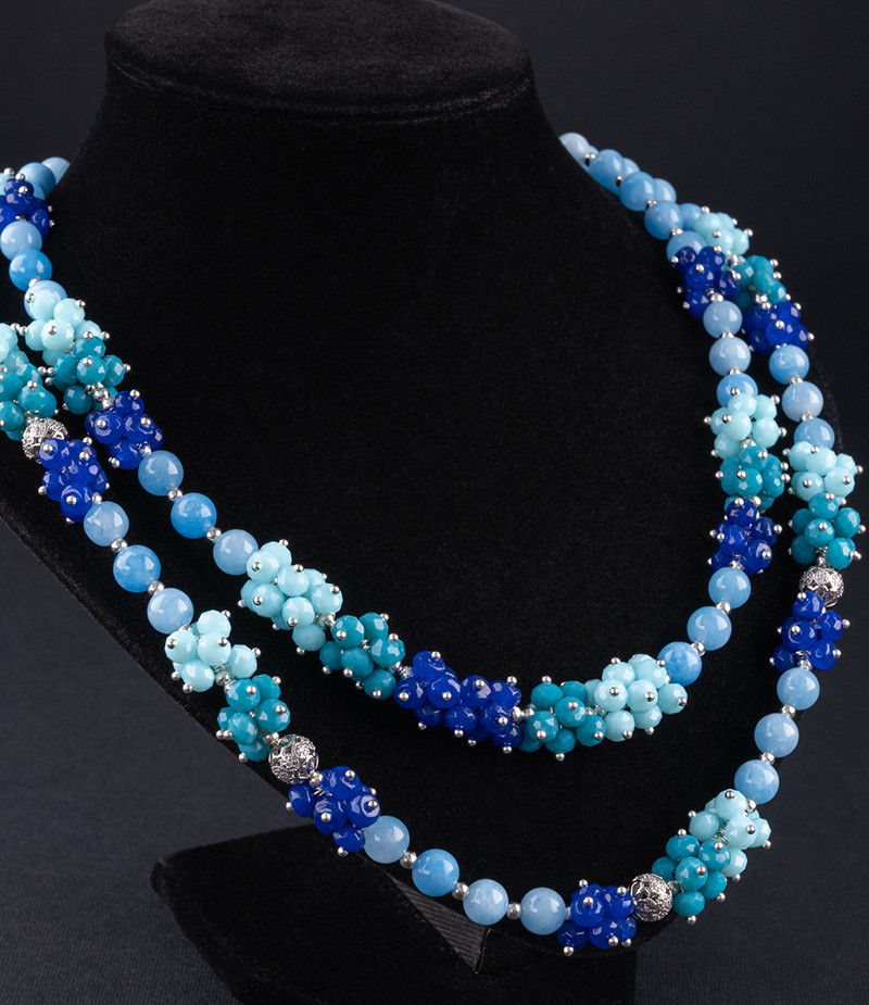 Намисто із натурального каменю кварц авторської роботи., фото 1