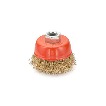 Щітка чашка 65 мм для КШМ, кручений латунований дріт Sturmax