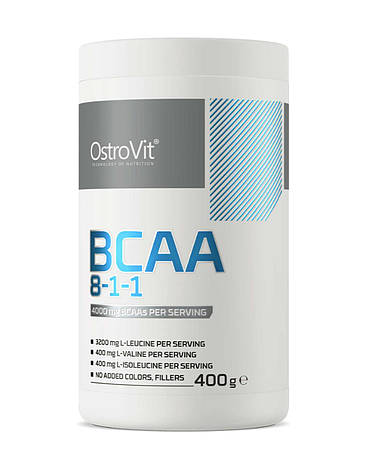 Амінокислоти БЦА Ostrovit BCAA 8:1:1 400 г Польща смак, фото 1