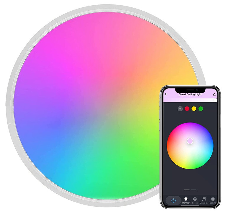 Розумний RGB-світильник з WiFi 1DAL 6W-Ø 120 | Стельовий точковий LED світильник Tuya