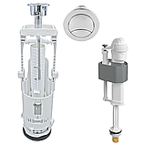 Комплект арматури бачка унітаза SIAMP зливний механізм Brio 573 3/6 л з клапаном нижнього подавання води 3/8 латунь, фото 2