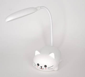 Настільна дитяча акумуляторна LED лампа Котики HI-24 білий
