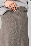 Спідниця кльош Ольга тепла кашемірова великих розмірів 50-60 капучино, фото 6