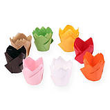 Тартолетка для кексів"Тюльпан Червоний" (50*75/100) (100шт)/ТЛ-175/ (1 уп.), фото 2