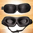 Маска для сну на очі чорна з відкритим носом №3, фото 2