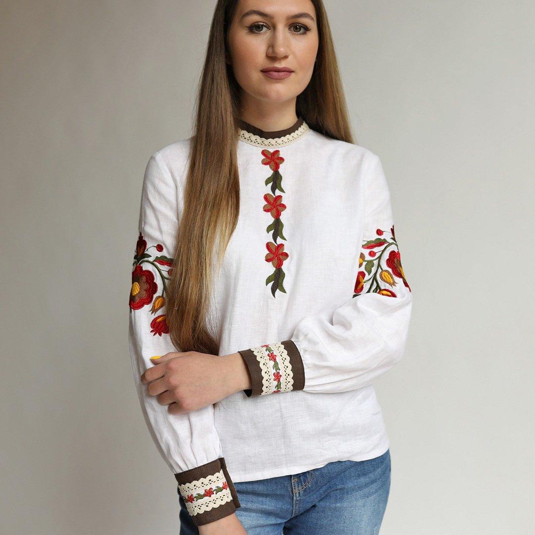 Жіноча вишиванка (403) біла
