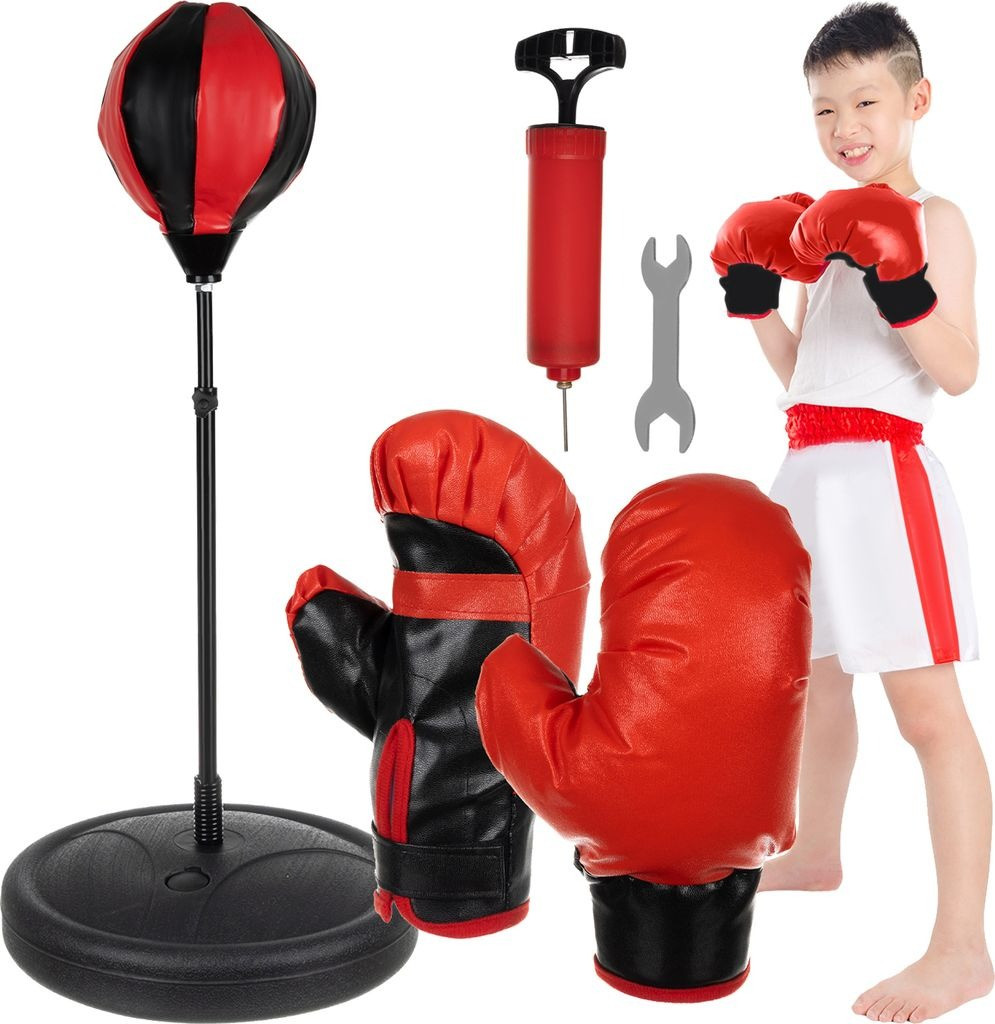 Боксерський комплект Kruzzel ZB16953 (груша на стійці, рукавички, насос), фото 1