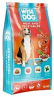 Wise Dog сухий корм для собак всіх порід 10 кг М'ясо та овочі
