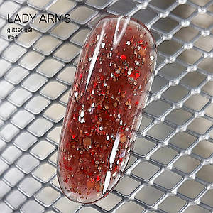 054 HOLIDAY and WINE builder GLITTER GEL Lady Arms 10гр.