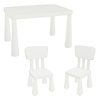Набір! Дитячий стіл IKEA MAMMUT + 2 стільці IKEA MAMMUT. 3 предмети