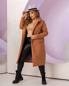 Жіноче пальто кашемір 42-44,46-48,50-52,54-56 чорний, моко