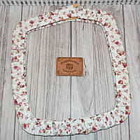 Чохол для квадратних п'ялець Nurge №4 (250*280 мм) Квіти на тлі айворі