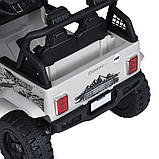Дитячий електромобіль на акумуляторі Джип Jeep Rubicon M 5991 з пультом р/у для дітей 3-8 років Білий, фото 8