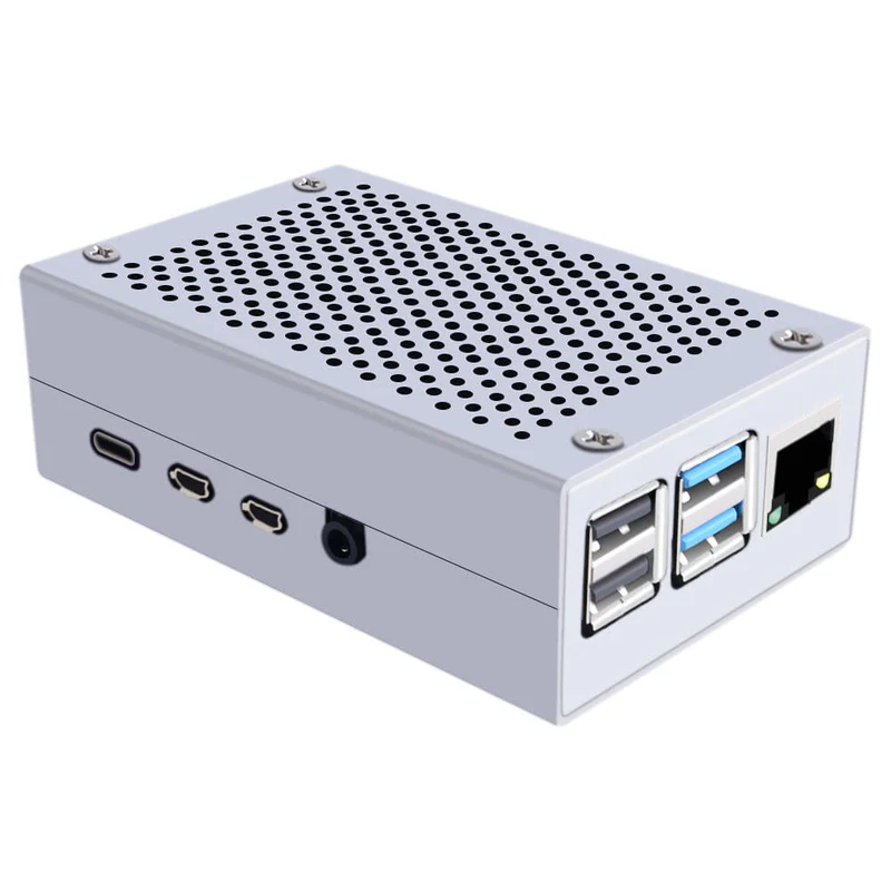 Корпус для Raspberry Pi 4 алюмінієвий з перфорацією (102500)