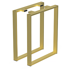 Комплект опор для столу з металу 600×120 мм, H 730 мм 2 шт Золото