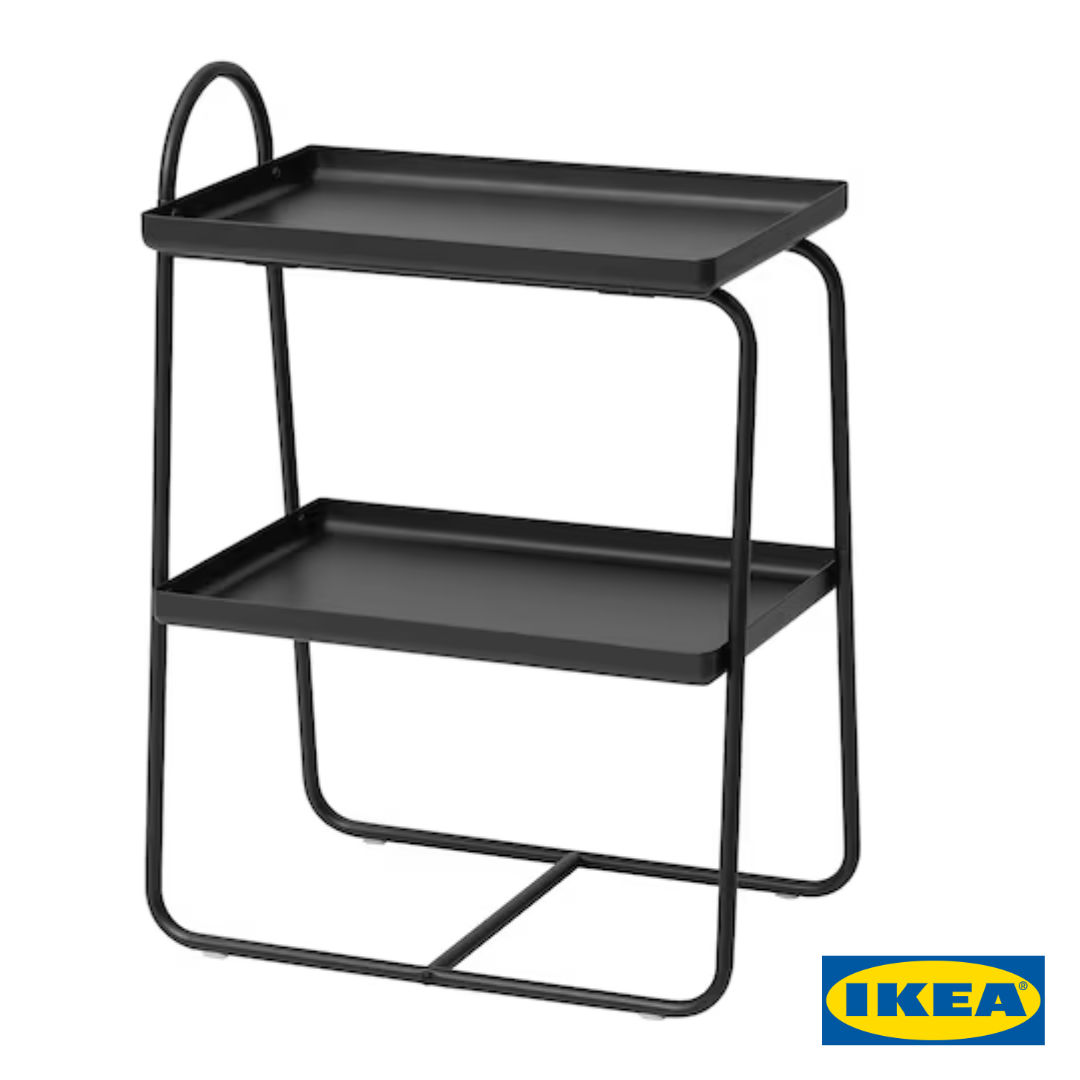 Тумбочка з полицями IKEA HATTÅSEN 405.692.31 Чорна