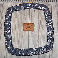 Чохол для квадратних п'ялець Nurge №4 (250*280 мм) Квіти на антрацитовому