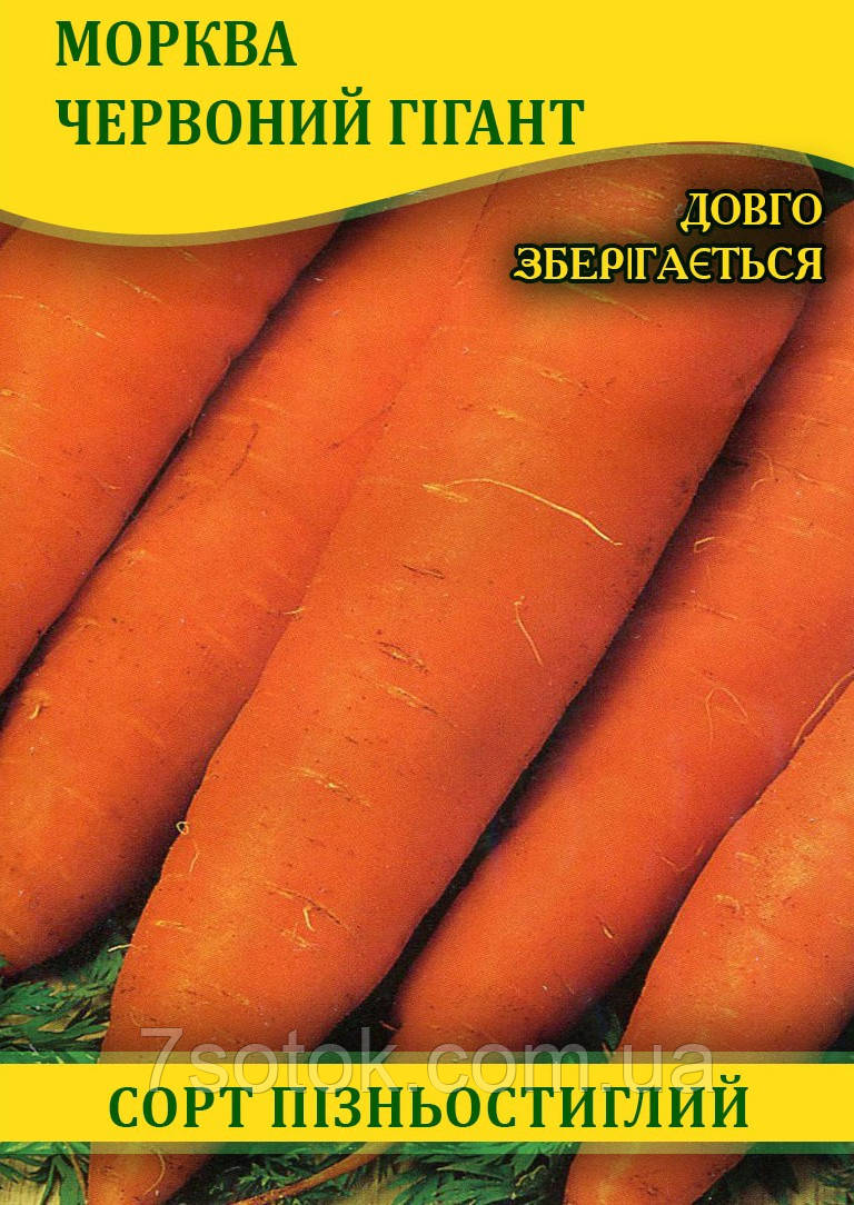 Насіння моркви Червоний Гігант, 1кг