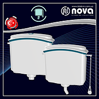 Змивний підвісний пластиковий бачок для унітазу NOVA Plastik